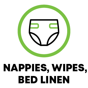 Nappies, wipes and bed linen