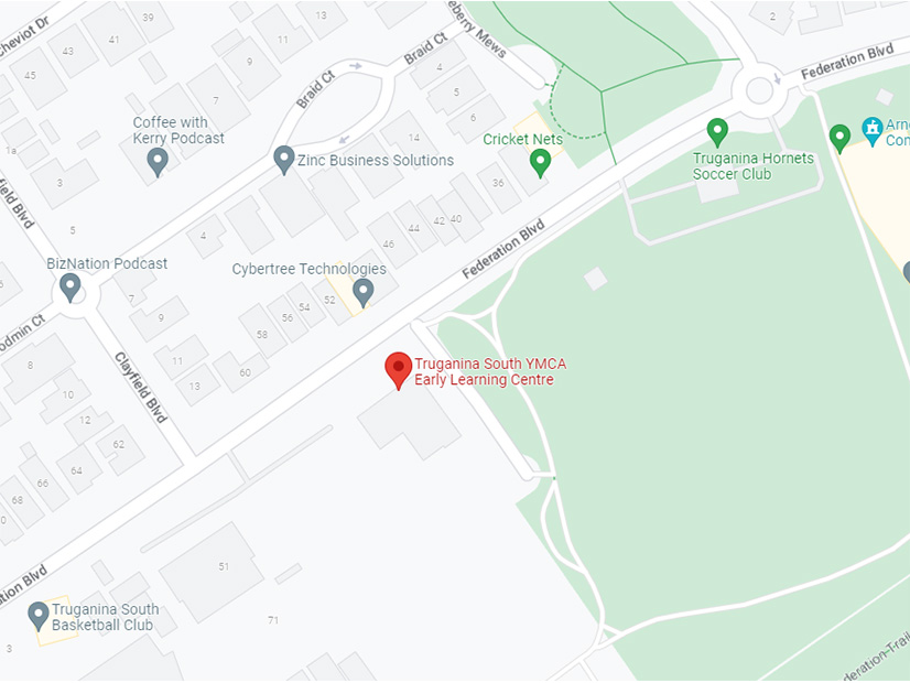 A location map image of the Truganina South YMCA Early Learning Centre