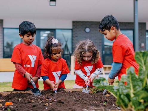Children enjoying outdoor play at Tarneit YMCA Early Learning Centre
